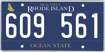 RI license plate 609561