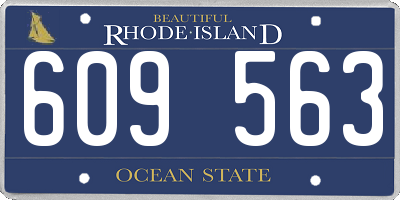 RI license plate 609563