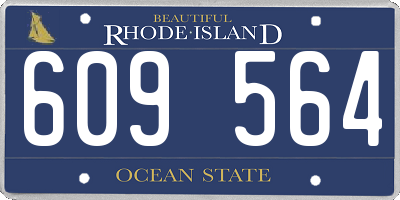 RI license plate 609564