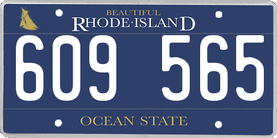 RI license plate 609565