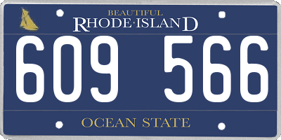 RI license plate 609566