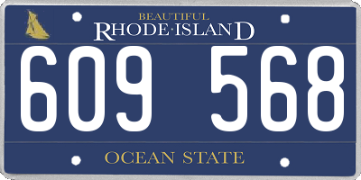 RI license plate 609568