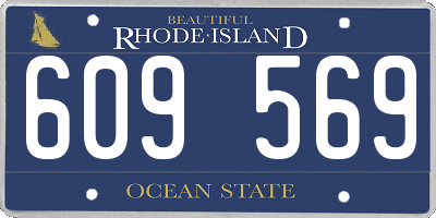 RI license plate 609569