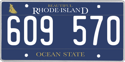 RI license plate 609570