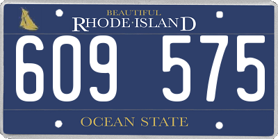 RI license plate 609575