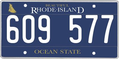 RI license plate 609577