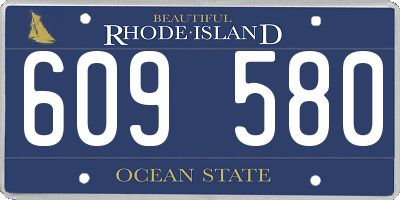 RI license plate 609580
