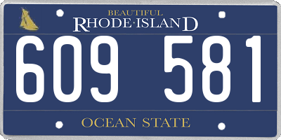 RI license plate 609581