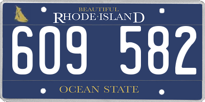 RI license plate 609582