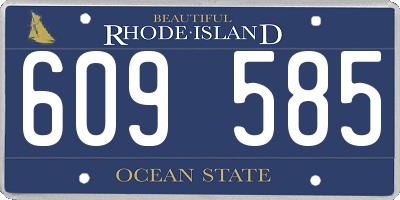 RI license plate 609585