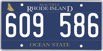 RI license plate 609586