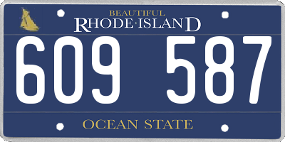 RI license plate 609587