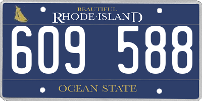 RI license plate 609588