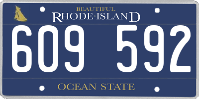 RI license plate 609592