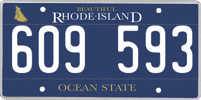 RI license plate 609593