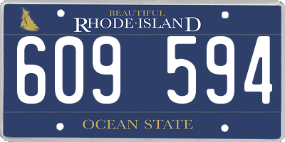 RI license plate 609594