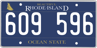 RI license plate 609596