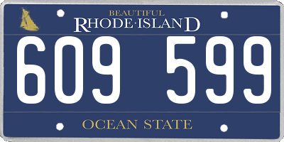 RI license plate 609599