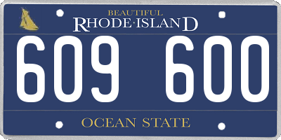 RI license plate 609600