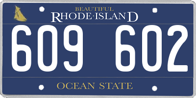 RI license plate 609602