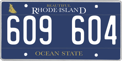 RI license plate 609604