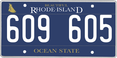 RI license plate 609605