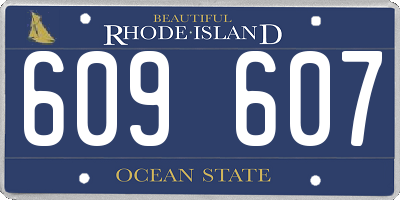 RI license plate 609607