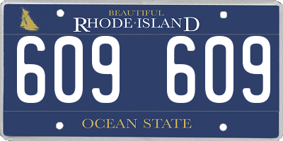 RI license plate 609609
