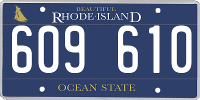RI license plate 609610