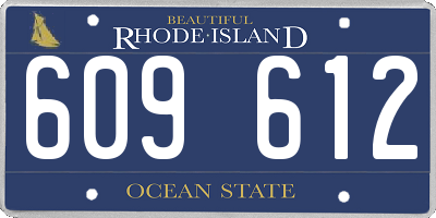 RI license plate 609612