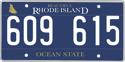 RI license plate 609615