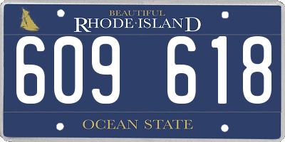 RI license plate 609618