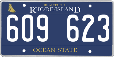 RI license plate 609623