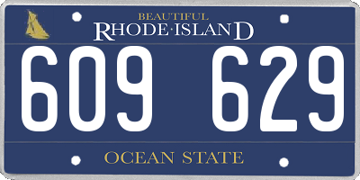 RI license plate 609629