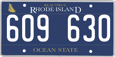 RI license plate 609630