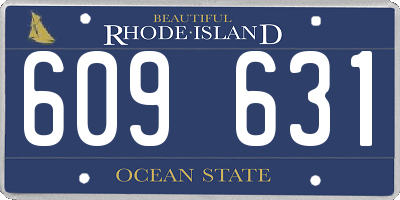 RI license plate 609631