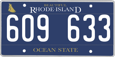 RI license plate 609633