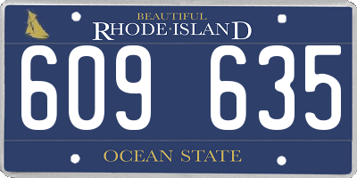 RI license plate 609635