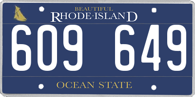 RI license plate 609649