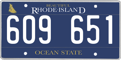 RI license plate 609651
