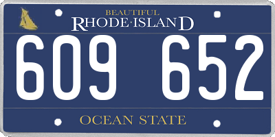 RI license plate 609652