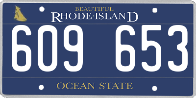 RI license plate 609653