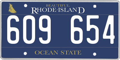 RI license plate 609654