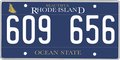 RI license plate 609656