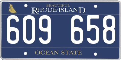 RI license plate 609658