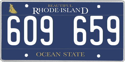 RI license plate 609659