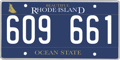 RI license plate 609661