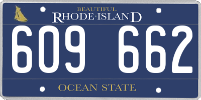 RI license plate 609662