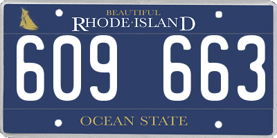 RI license plate 609663
