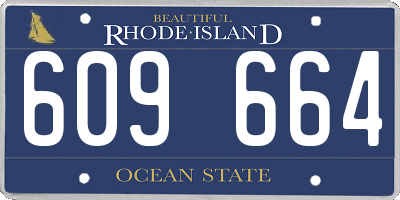 RI license plate 609664